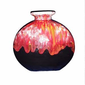 96 Triangle Vase - Fire, Ash and Lava